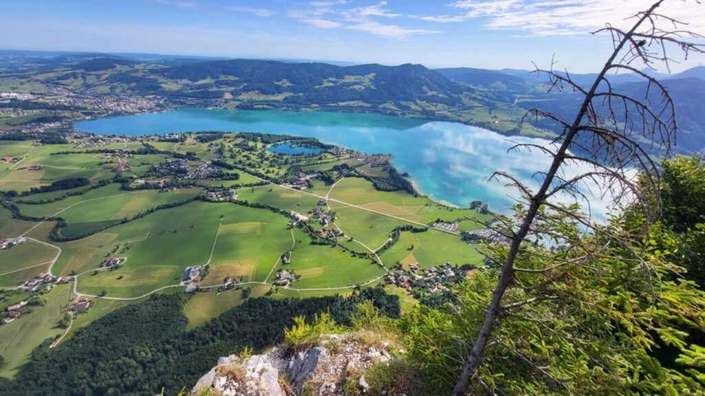 Blick auf den Mondsee von der Drachenwand