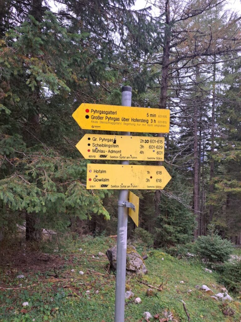 Wegschilder Wanderweg